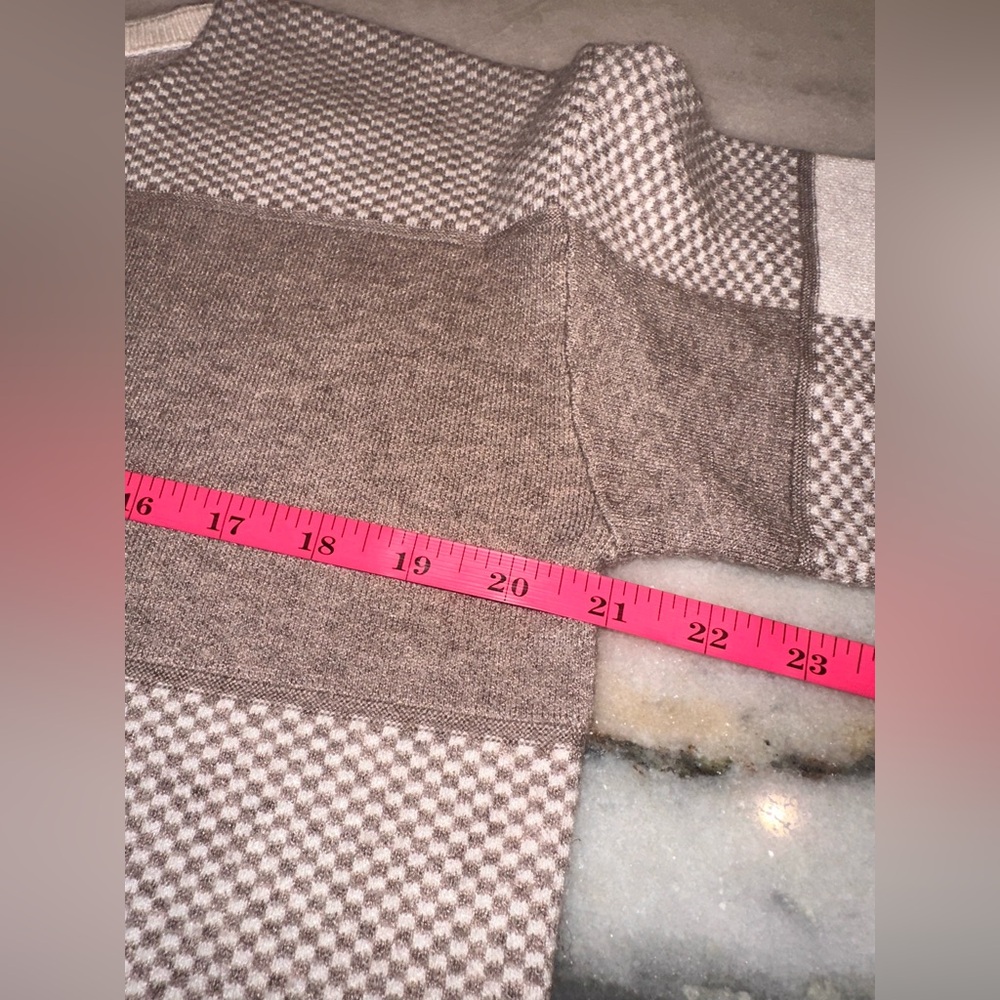 Tahari Size Large Patchwork Colorblock Brown And … - image 5